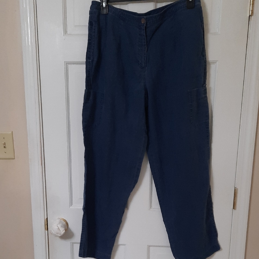 J. Jill Blue Straight Leg Pants